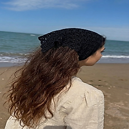 EL ÖRGÜSÜ TIĞ İŞİ BANDANA-2 / SİYAH