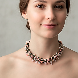 EL ÖRGÜSÜ DOĞAL TAŞLI KOLYE